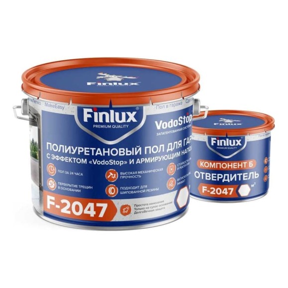 Наливной полиуретановый пол для гаража Finlux F-2047 идеальный, красивый, темно-серый, 20 кв.м. 4603783207299 Наливной полиуретановый пол для гаража Finlux F-2047 идеальный, красивый, темно-серый, 20 кв.м. 4603783207299