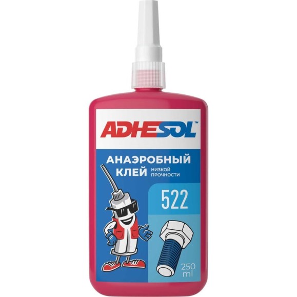 Анаэробный клей для резьбовых соединений ADHESOL 250 мл низкой прочности 522 522101