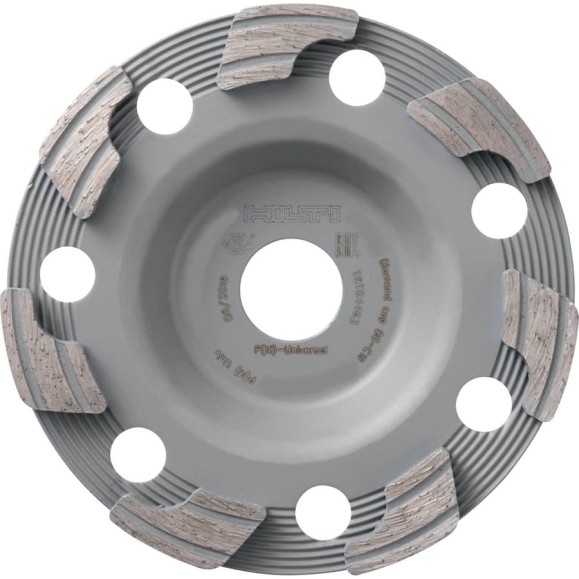Чашка алмазная шлифовальная универсальная P DG-CW 2 шт, 125х22.2 мм HILTI 2238266 Чашка алмазная шлифовальная универсальная P DG-CW 2 шт, 125х22.2 мм HILTI 2238266