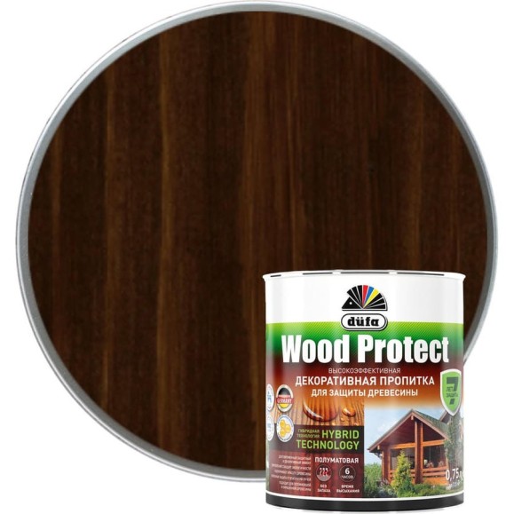 Пропитка для защиты древесины Dufa Wood Protect палисандр 750 мл МП000015775 Пропитка для защиты древесины Dufa Wood Protect палисандр 750 мл МП000015775