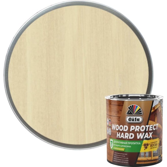 Пропитка Dufa WOOD PROTECT HARD WAX прозрачный, 0.75 л МП00-010446 Пропитка Dufa WOOD PROTECT HARD WAX прозрачный, 0.75 л МП00-010446