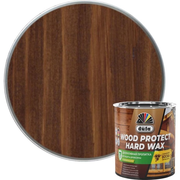 Пропитка Dufa WOOD PROTECT HARD WAX ореховое дерево, 0.75 л МП00-010447