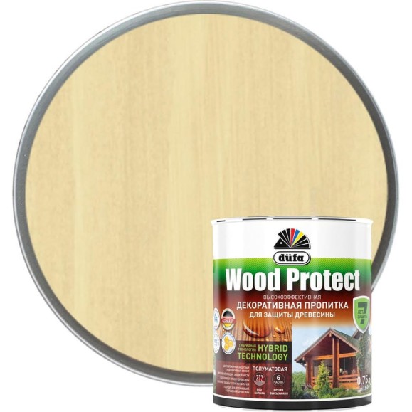 Пропитка для защиты древесины Dufa Wood Protect бесцветный 750 мл МП000015760 Пропитка для защиты древесины Dufa Wood Protect бесцветный 750 мл МП000015760