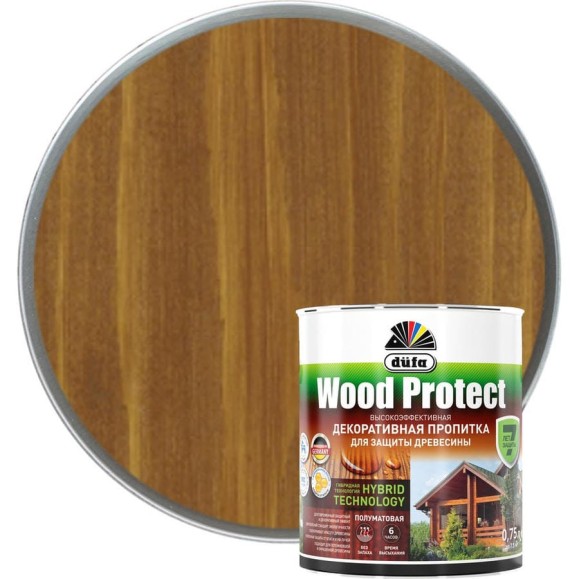 Пропитка для защиты древесины Dufa Wood Protect тик 750 мл МП000015769 Пропитка для защиты древесины Dufa Wood Protect тик 750 мл МП000015769