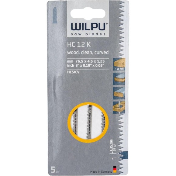 Пилка по дереву HC 12 K 5 шт. WILPU 211300005 Пилка по дереву HC 12 K 5 шт. WILPU 211300005