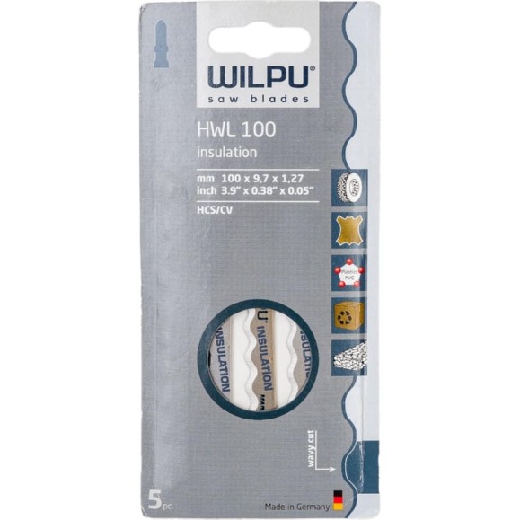 Пилка для мягкой резины, кожи и изоляционных материалов MESSER 5 шт. WILPU 285000005