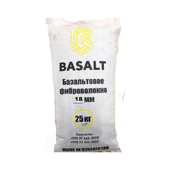 Базальтовая фибра Basalt 18 мм, 25 кг 4687203015480 Базальтовая фибра Basalt 18 мм, 25 кг 4687203015480