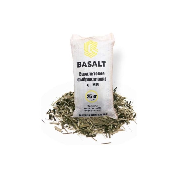 Базальтовая фибра Basalt 6 мм, 25 кг 4687203015466 Базальтовая фибра Basalt 6 мм, 25 кг 4687203015466