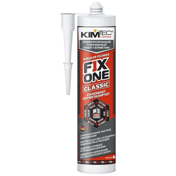 Клей-герметик KIM TEC MS FIX ONE белый, 290 мл 03-04-03 11608796 Клей-герметик KIM TEC MS FIX ONE белый, 290 мл 03-04-03 11608796