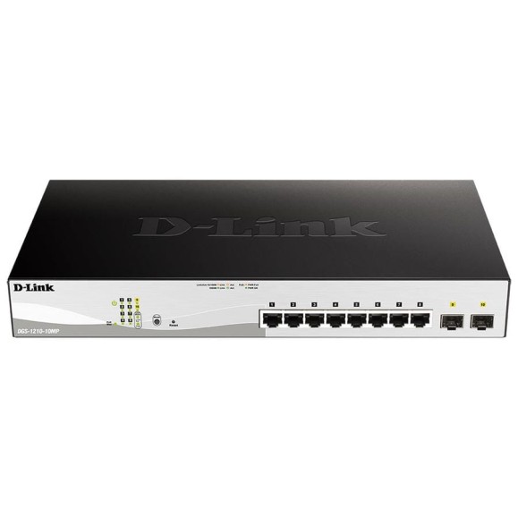 Proj настраиваемый l2 коммутатор d-link с 8 портами 10/100/1000base-t и 2 портами 1000base-x sfp (8 портов poe 802.3af/at DGS-1210-10MP/F1A Proj настраиваемый l2 коммутатор d-link с 8 портами 10/100/1000base-t и 2 портами 1000base-x sfp (8 портов poe 802.3af/at DGS-1210-10MP/F1A