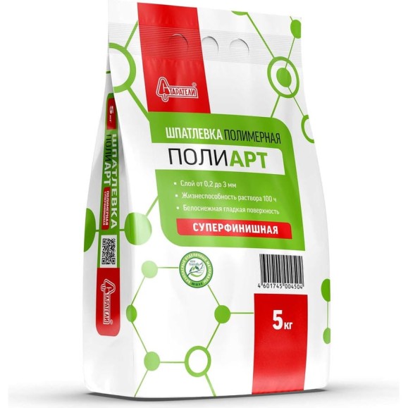 Шпатлевка полимерная Старатели «полиарт» 5 кг 3277/5399 Шпатлевка полимерная Старатели «полиарт» 5 кг 3277/5399