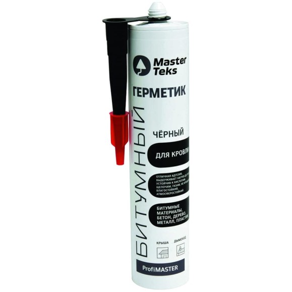 Битумный герметик для кровли MASTERTEKS profimaster, 260 мл, черный 236356 Битумный герметик для кровли MASTERTEKS profimaster, 260 мл, черный 236356