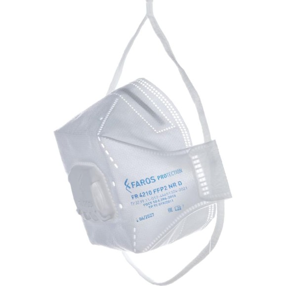 Респиратор FAROS HYGIENE FR 4210 PREMIUM, FFP2 NR D, с клапаном Рес 195 Респиратор FAROS HYGIENE FR 4210 PREMIUM, FFP2 NR D, с клапаном Рес 195