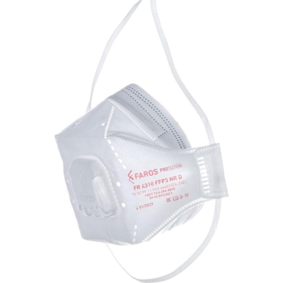 Респиратор FAROS HYGIENE FR 4310 PREMIUM, FFP3 NR D, с клапаном Рес 196