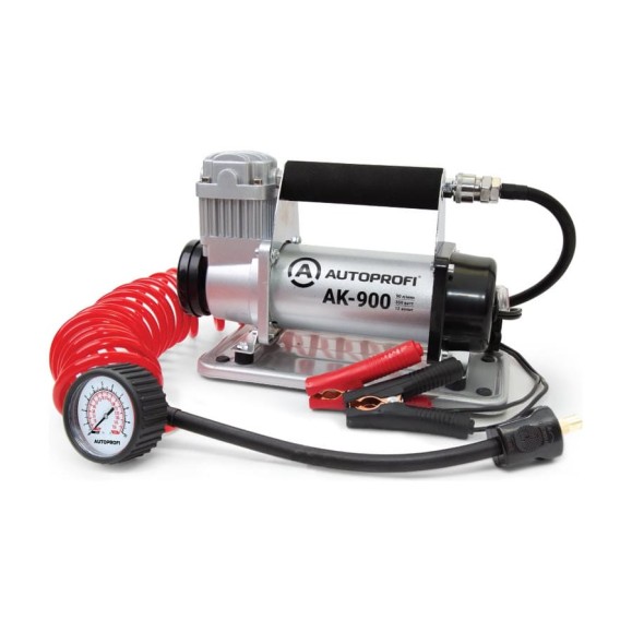 Воздушный компрессор AUTOPROFI 90 л./мин, 12v/30a, 350w, шланг 5 м., шнур питания 3 м., питание от акб, клапан для регулир. давления, воздушный фильтр, набор из 4-х переходников для надувн. изделий, переходники для накач. лодок, сумка AK-900 Воздушный компрессор AUTOPROFI 90 л./мин, 12v/30a, 350w, шланг 5 м., шнур питания 3 м., питание от акб, клапан для регулир. давления, воздушный фильтр, набор из 4-х переходников для надувн. изделий, переходники для накач. лодок, сумка AK-900