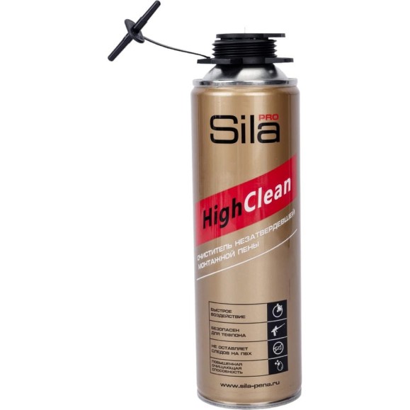 Очиститель монтажной пены Sila 500ml Россия CLSL500 Очиститель монтажной пены Sila 500ml Россия CLSL500