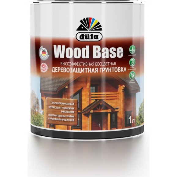 Грунтовка с биоцидом Dufa Wood Base бесцветная 1 л Н0000005997 Грунтовка с биоцидом Dufa Wood Base бесцветная 1 л Н0000005997