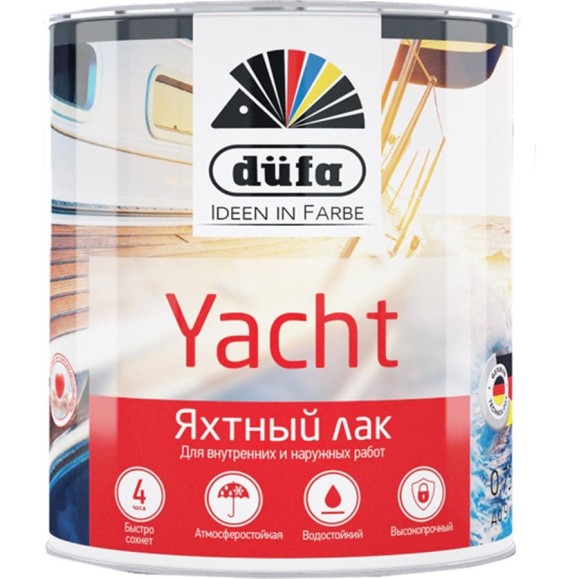 Яхтный лак Dufa Retail YACHT полуматовый 750 мл Н0000002562 Яхтный лак Dufa Retail YACHT полуматовый 750 мл Н0000002562