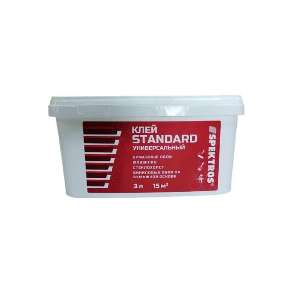 Готовый клей для флизелина, стеклохолста и стеклообоев SPEKTROS Standard (3 л) 56083 Готовый клей для флизелина, стеклохолста и стеклообоев SPEKTROS Standard (3 л) 56083