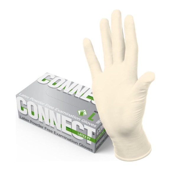 Латексные перчатки CONNECT 100 шт., размер L CТ0000004670