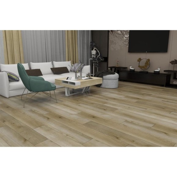 Ламинат Floorwood SPC Uantroo 0.5 мм, 43 класс, 4V 1220x228x5 мм, c подложкой, Дуб Франк/Frank Oak, 2.23 кв.м 6532