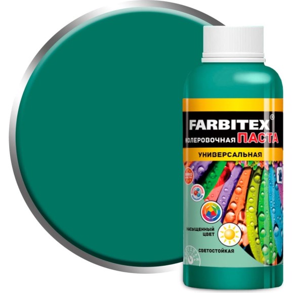 Колеровочная универсальная паста FARBITEX фисташковый, 0.1 л 4100003343
