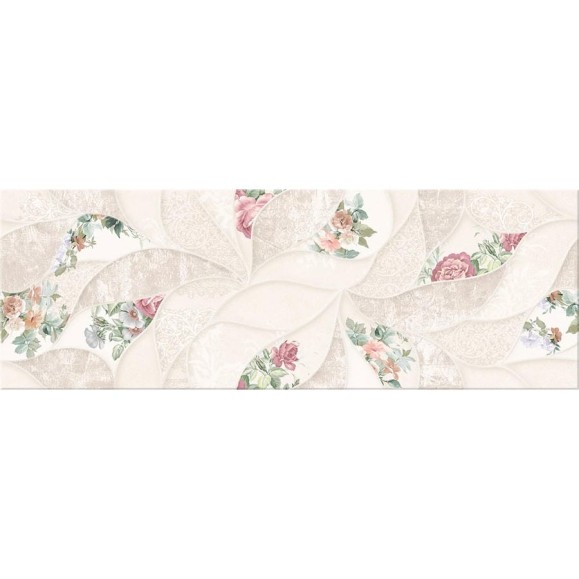 Настенная плитка Eletto Ceramica malwiya milk floris 24,2x70 см 506931101
