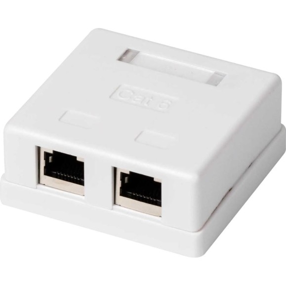 Экранированная компьютерная розетка на 2 порта RJ-45, 8p8c, Retic cat. 6, на плате, J-8P8C-C6-SH-2P-TWCS Экранированная компьютерная розетка на 2 порта RJ-45, 8p8c, Retic cat. 6, на плате, J-8P8C-C6-SH-2P-TWCS