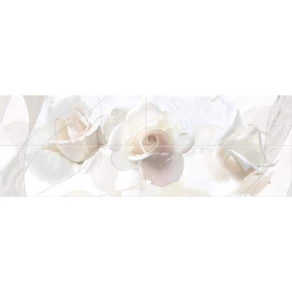 Панно Eletto Ceramica calacatta rosa 48,4x140 см комплект из 4 плиток 586482002 Панно Eletto Ceramica calacatta rosa 48,4x140 см комплект из 4 плиток 586482002