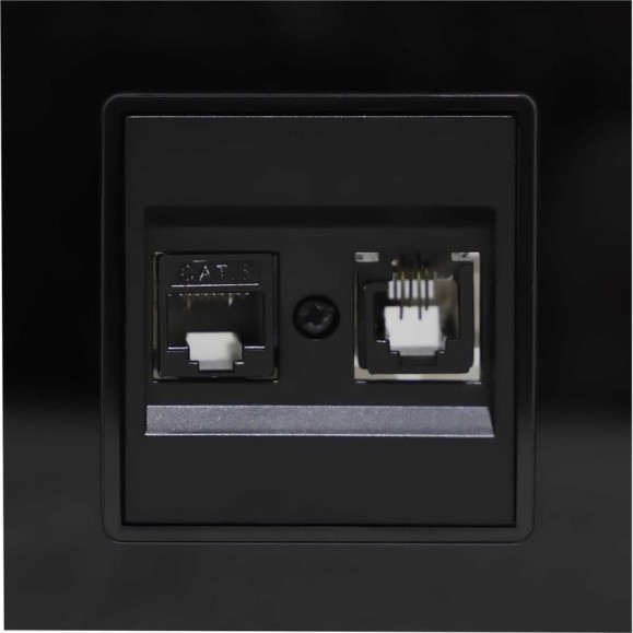 Розетка Metronex Electric Exclusive Black для сетевого кабеля LAN + Phone FRZMT040012CHR Розетка Metronex Electric Exclusive Black для сетевого кабеля LAN + Phone FRZMT040012CHR