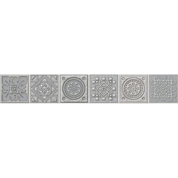 Бордюр Azori Ceramica grazia grey nefertiti 40,5x6,2 см 1 шт. 585581001 Бордюр Azori Ceramica grazia grey nefertiti 40,5x6,2 см 1 шт. 585581001