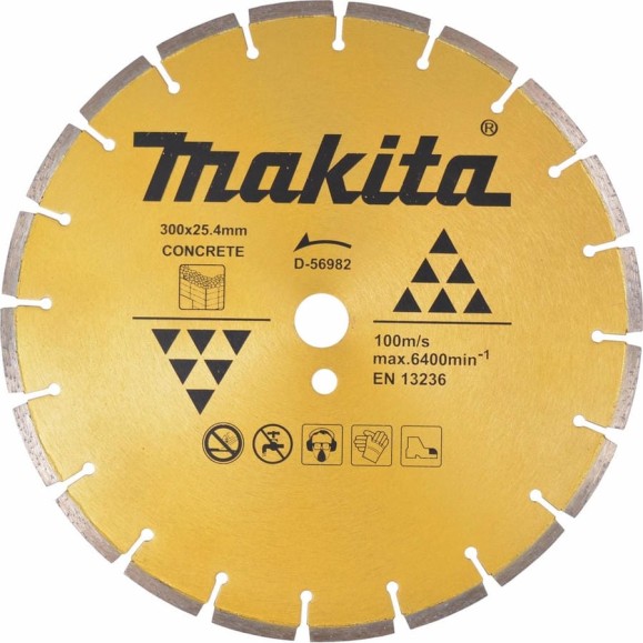 Диск алмазный сегментированный по бетону 300x20/25.4 мм Makita D-56982 Диск алмазный сегментированный по бетону 300x20/25.4 мм Makita D-56982