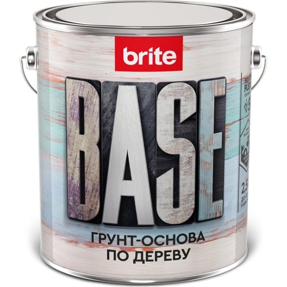 Грунт-основа по дереву BRITE FLEXX ведро 2.5 л 212415 Грунт-основа по дереву BRITE FLEXX ведро 2.5 л 212415