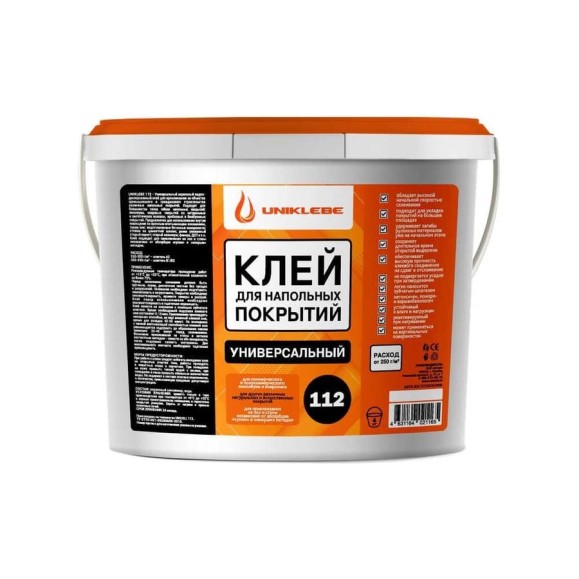 Клей для напольных покрытий UNIKLEBE 112 универсальный, 4 кг 1120004 Клей для напольных покрытий UNIKLEBE 112 универсальный, 4 кг 1120004