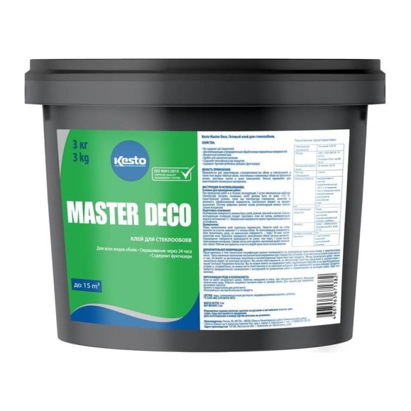 Готовый клей для стеклообоев Kesto Master deco, 3 кг 81213 Готовый клей для стеклообоев Kesto Master deco, 3 кг 81213