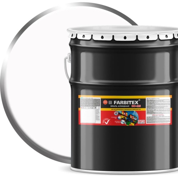Алкидная эмаль FARBITEX ПФ-115 (матовая; белый; 20 кг) 4300004757