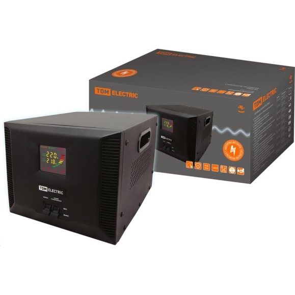 Стабилизатор напряжения TDM ELECTRIC СНР1-1-10 кВА электронный переносной SQ1201-0008 Стабилизатор напряжения TDM ELECTRIC СНР1-1-10 кВА электронный переносной SQ1201-0008