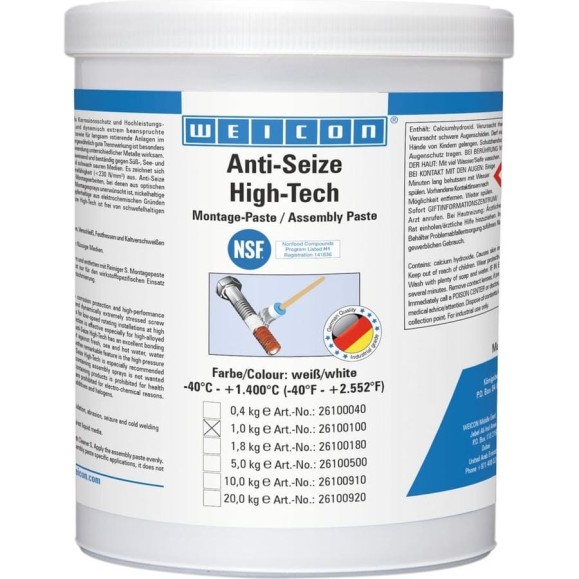 Монтажная паста WEICON Anti-Seize High-Tech 1 кг wcn26100100 Монтажная паста WEICON Anti-Seize High-Tech 1 кг wcn26100100
