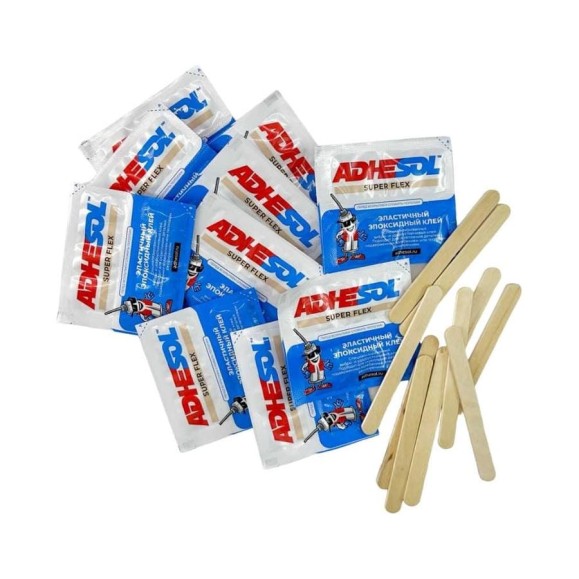 Эпоксидный клей ADHESOL Super flex в пакетиках, эластичный, 4 мл, 50 шт. 500520 Эпоксидный клей ADHESOL Super flex в пакетиках, эластичный, 4 мл, 50 шт. 500520