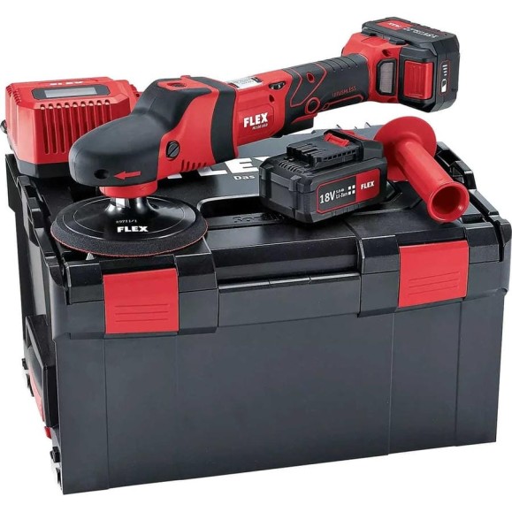 Аккумуляторная ротационная полировальная машинка FLEX PE 150 18.0-EC/5.0 Set 447153 Аккумуляторная ротационная полировальная машинка FLEX PE 150 18.0-EC/5.0 Set 447153
