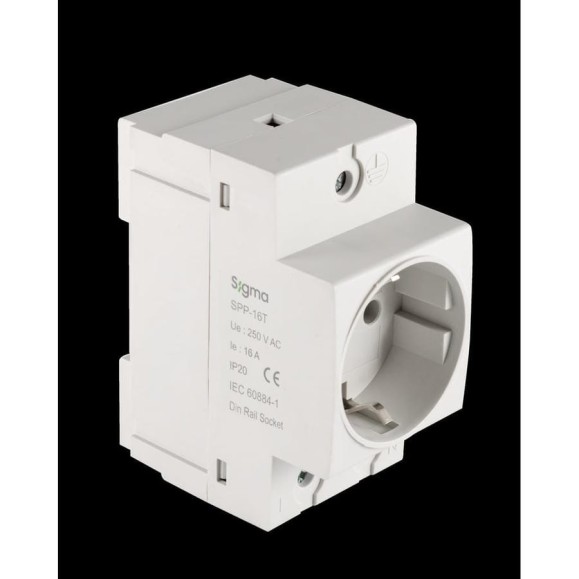 Модульная розетка Sigma Elektrik 16 A 230 В, 5 шт SPP-16T Модульная розетка Sigma Elektrik 16 A 230 В, 5 шт SPP-16T
