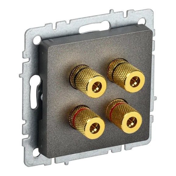 4-местная аудиорозетка IEK Brite ра10-бртб темная бронза BR-S40-K45