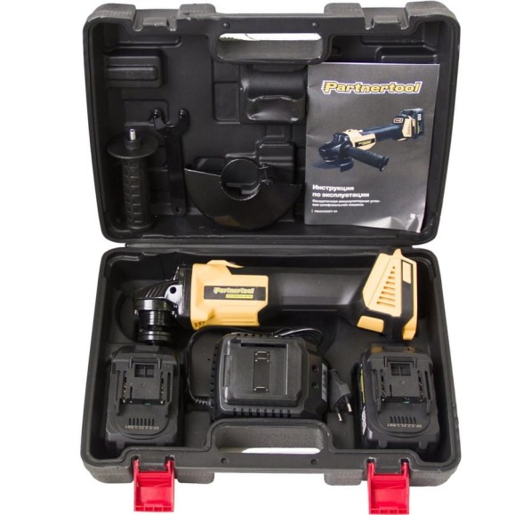 Бесщеточная аккумуляторная угловая шлифовальная машина PARTNERTOOL PBAG125SET-20 Бесщеточная аккумуляторная угловая шлифовальная машина PARTNERTOOL PBAG125SET-20