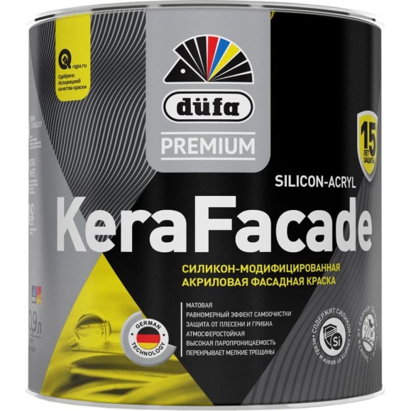 Водно-дисперсионная краска Dufa KeraFacade Premium база 1, 0.9 л МП00-009924 Водно-дисперсионная краска Dufa KeraFacade Premium база 1, 0.9 л МП00-009924