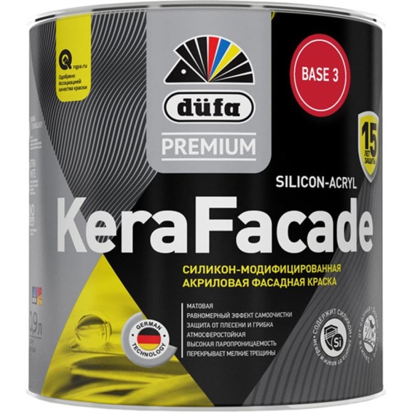 Водно-дисперсионная краска Dufa KeraFacade Premium база 3, 0.9 л МП00-009925 Водно-дисперсионная краска Dufa KeraFacade Premium база 3, 0.9 л МП00-009925