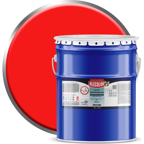 Эмаль OLECOLOR НЦ-132П красный, 17 кг 4100000063 Эмаль OLECOLOR НЦ-132П красный, 17 кг 4100000063