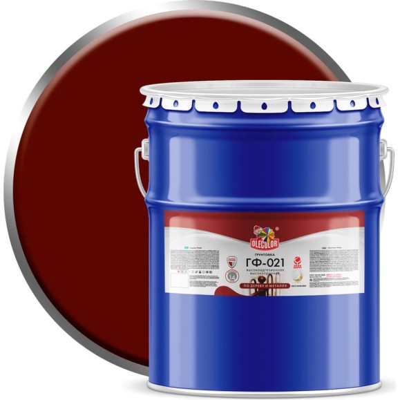 Грунтовка OLECOLOR ГФ-021 красно-коричневый, 25 кг 4300003710 Грунтовка OLECOLOR ГФ-021 красно-коричневый, 25 кг 4300003710