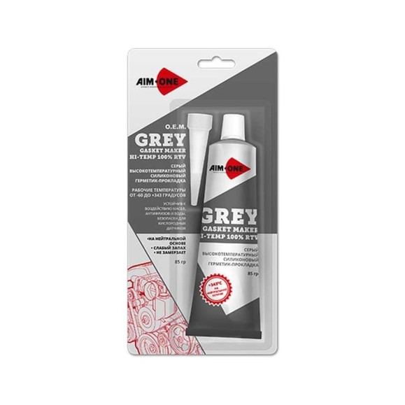 Силиконовый герметик прокладок Aim-one GREY серый, 85 г GM-GY0085 443231 Силиконовый герметик прокладок Aim-one GREY серый, 85 г GM-GY0085 443231