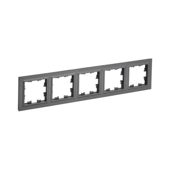 5-местная рамка IEK Brite ру-5-брг графит BR-M52-K53 5-местная рамка IEK Brite ру-5-брг графит BR-M52-K53