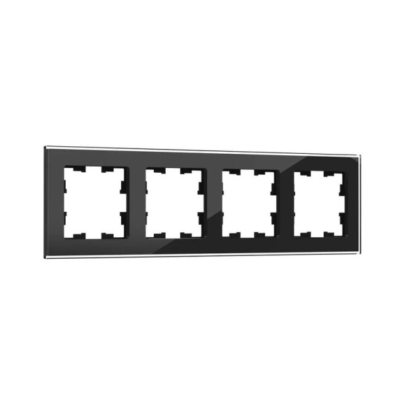 4-местная рамка IEK Brite ру-4-2-брч стекло черный BR-M42-G-K02 4-местная рамка IEK Brite ру-4-2-брч стекло черный BR-M42-G-K02